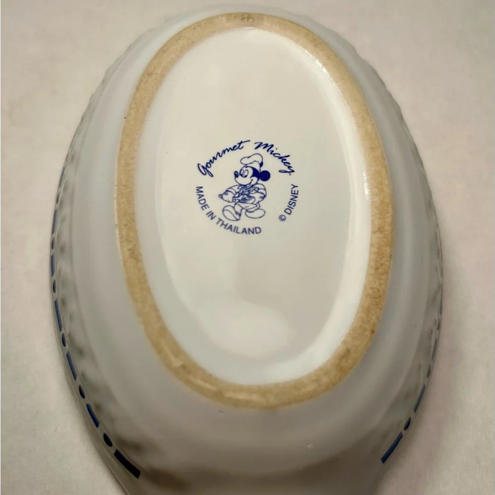 Disney White and Blue Ceramic Spoon Rest